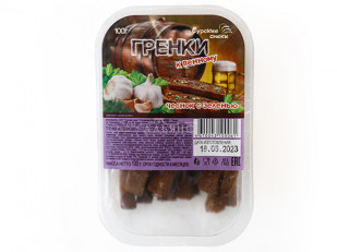 Арахис со вкусом креветок: Сурские гренки Чеснок с зеленью (100 гр)