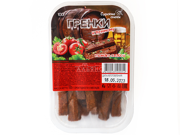 Сурские гренки Томат спайси (100 гр) в Нижнекамске