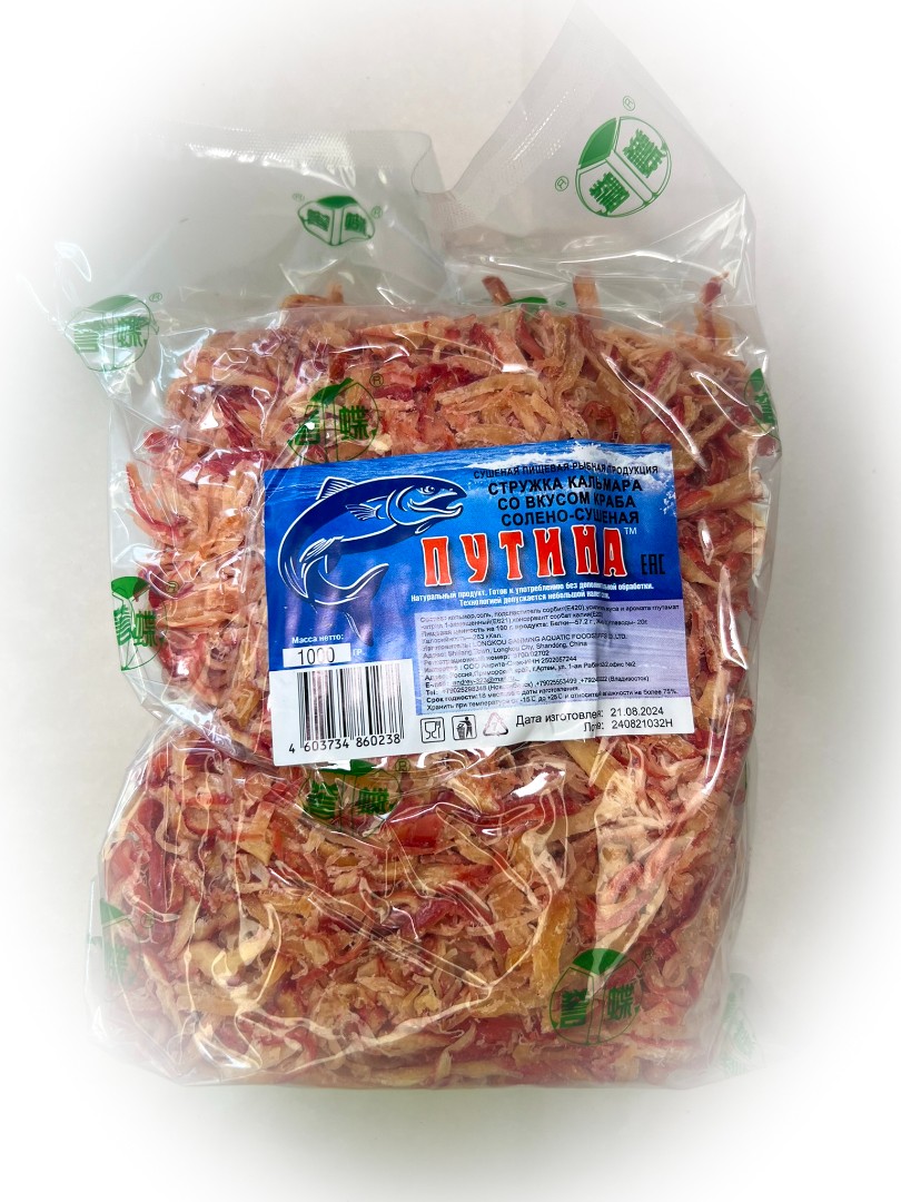 Кальмар стружка со вкусом краба "Розовая" (ПУТИНА) в Нижнекамске