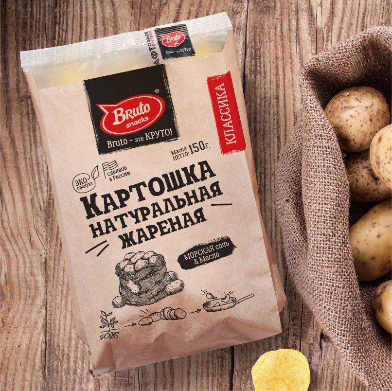 Картофель «Бруто» с солью 130 гр. в Нижнекамске